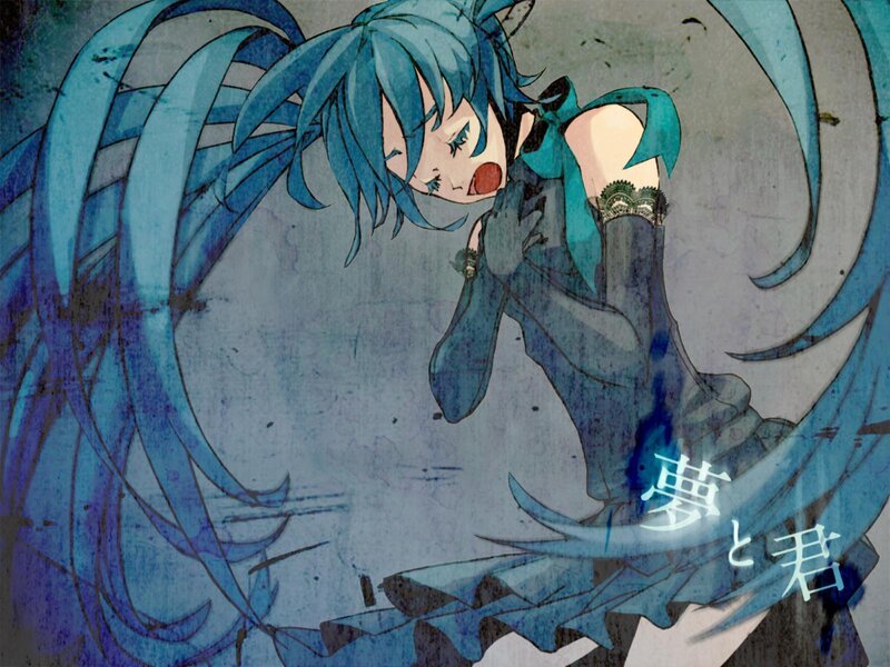 Blue-haired Anime Girl — Blue, Dramatic, Long Hair