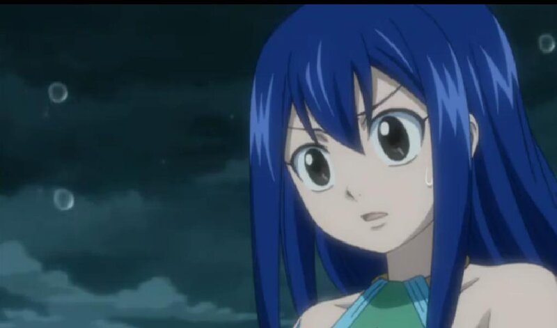Blue-haired Anime Girl — Blue, Dramatic, Night, Bubbles