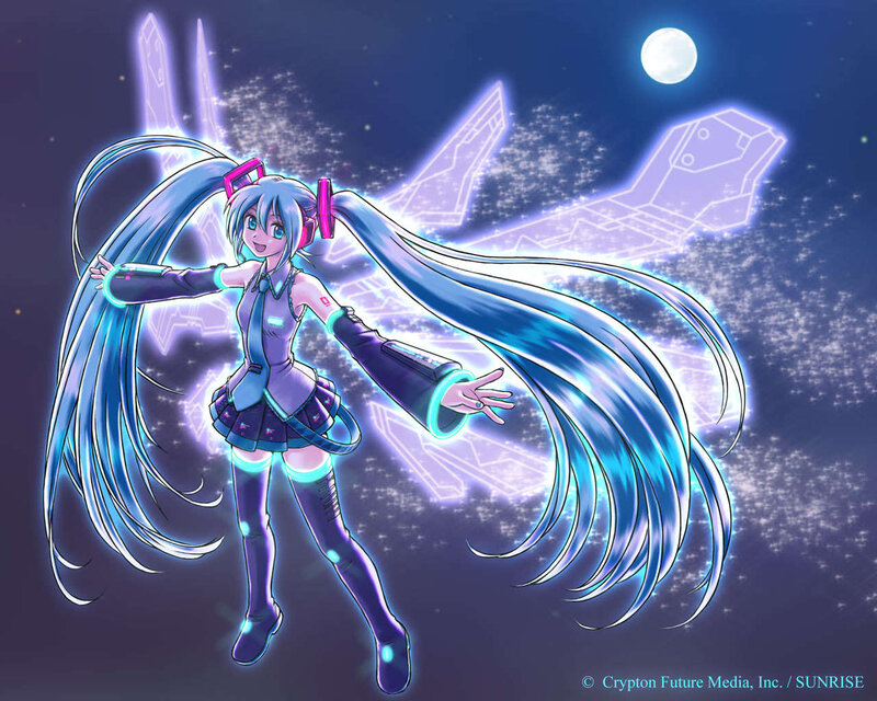 Blue-haired Anime Girl — Blue, Dramatic, Night, Digital Art, Moon