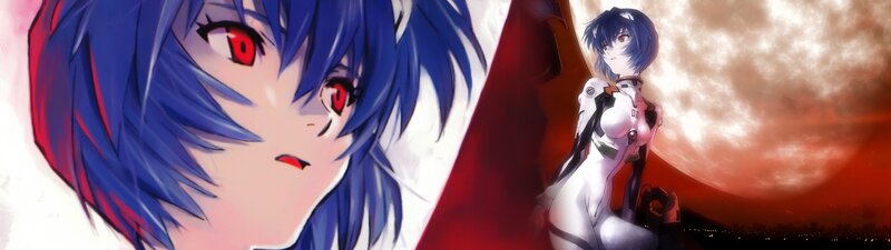 Blue-haired Anime Girl — Blue, Dramatic, Night, Red Eyes, Mecha Suit