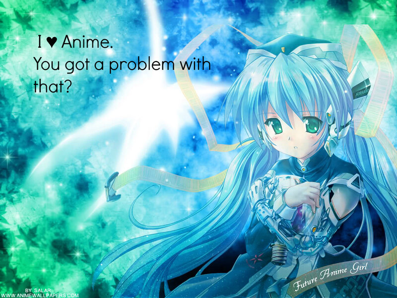 Blue-haired Anime Girl — Blue, Dramatic, Robotic Arm