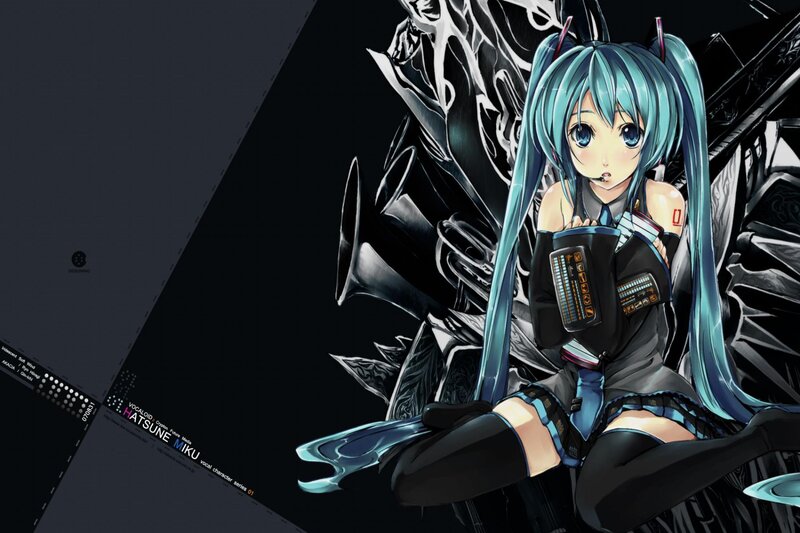Blue-haired Anime Girl — Blue, Dramatic, Robotic Wings