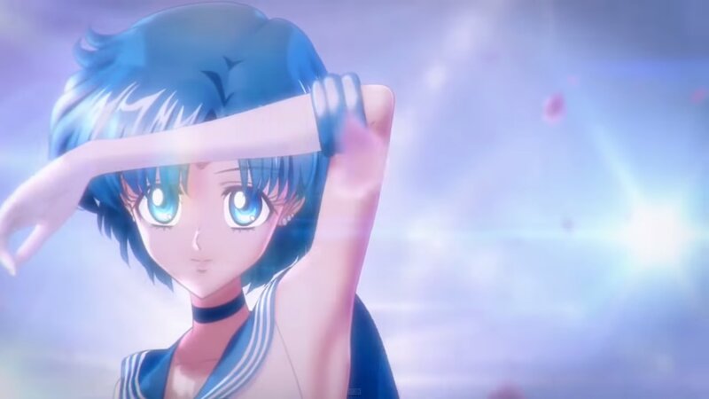 Blue-haired Anime Girl — Blue, Dramatic, Sailor Uniform