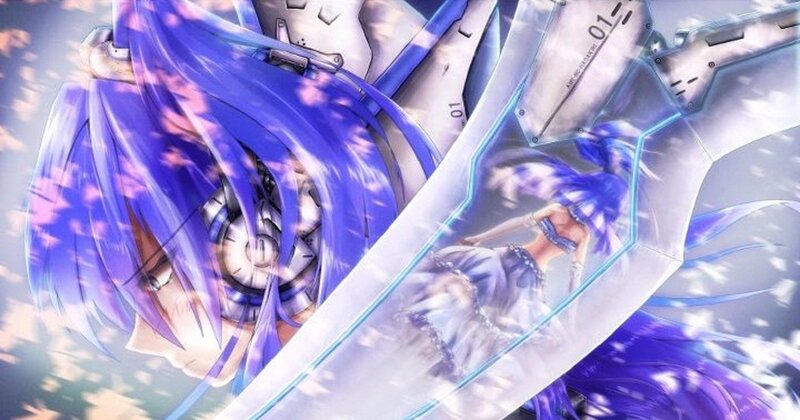 Blue-haired Anime Girl — Blue, Dramatic, Spring