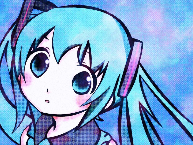 Blue-haired Anime Girl — Blue, Dreamy, Cat Ears, Headphones