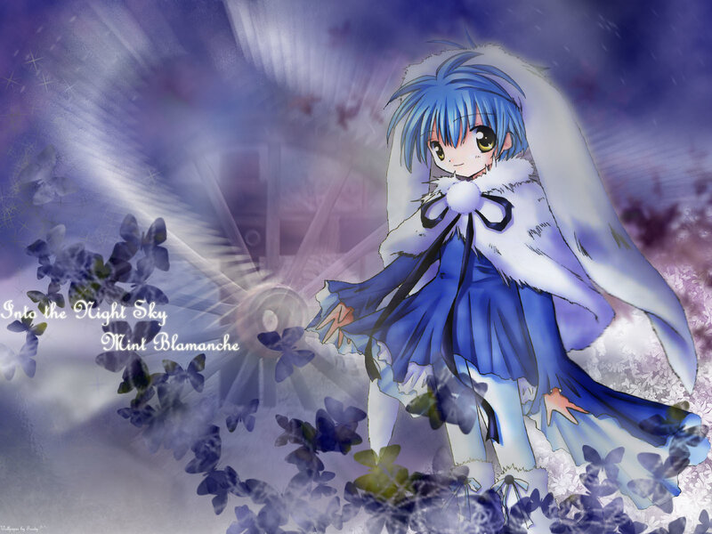 Blue-haired Anime Girl — Blue, Dreamy
