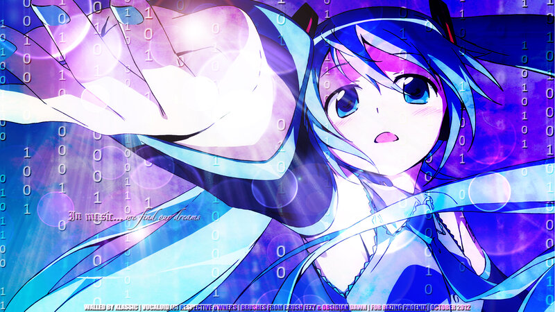 Blue-haired Anime Girl — Blue, Dynamic, Binary Code