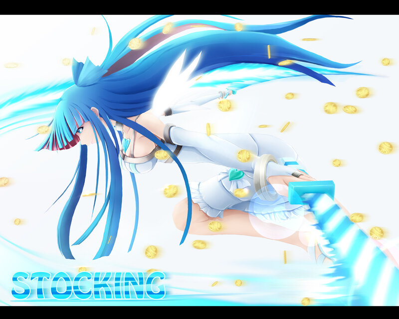 Blue-haired Anime Girl — Blue, Dynamic, Digital Art