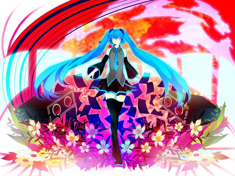 Blue-haired Anime Girl — Blue, Energetic