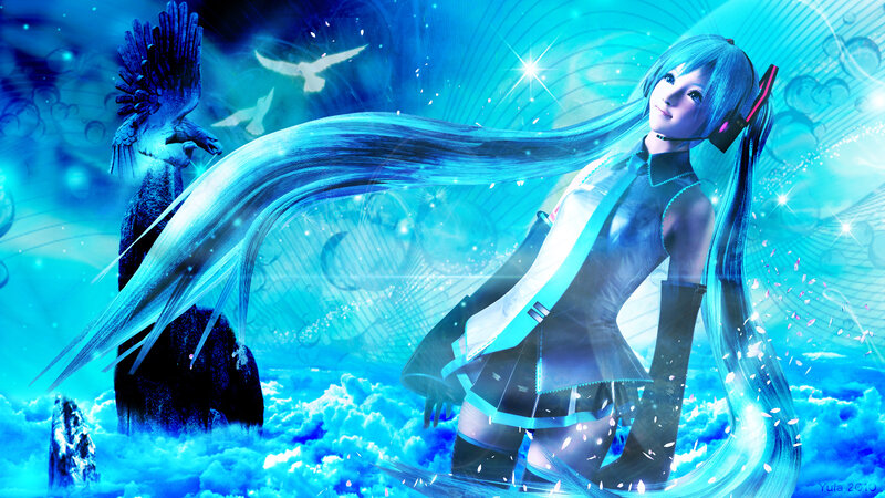 Blue-haired Anime Girl — Blue, Ethereal