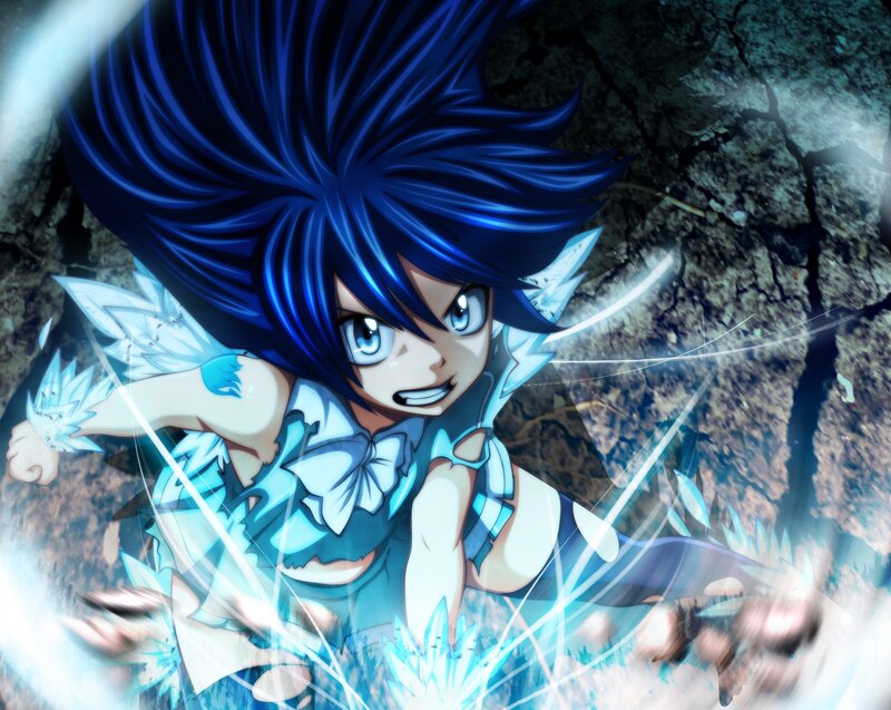 Blue-haired Anime Girl — Blue, Intense