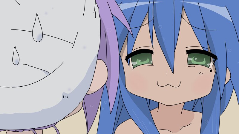 Blue-haired Anime Girl — Blue, Playful, Anime Character, Sweat Drop