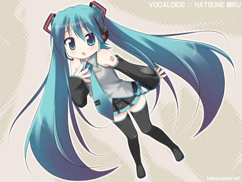 Blue-haired Anime Girl — Blue, Playful, Headset, Microphone