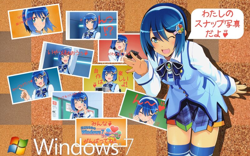 Blue-haired Anime Girl — Blue, Playful, Photos, Smartphone