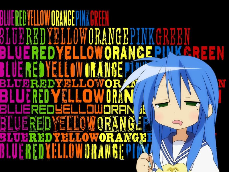 Blue-haired Anime Girl — Blue, Playful, Text, School Uniform