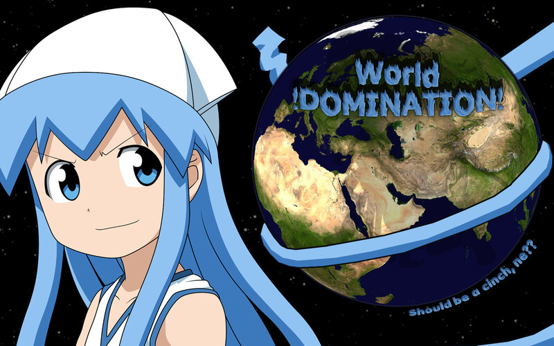 Blue-haired Anime Girl — Blue, Playful