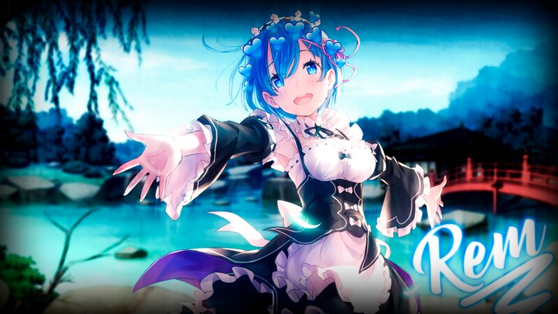 Blue-haired Anime Girl — Blue, Serene, Night, Dress