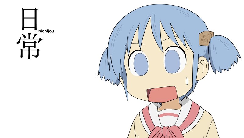 Blue-haired Anime Girl — Blue, Surprised