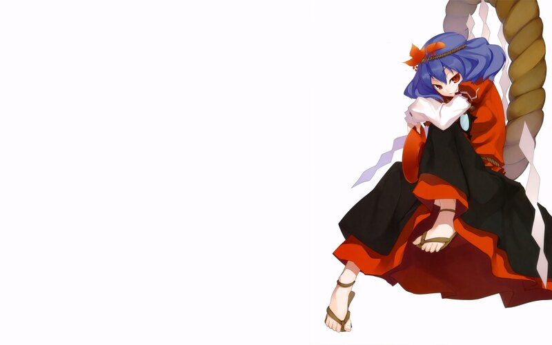 blue-haired anime girl character