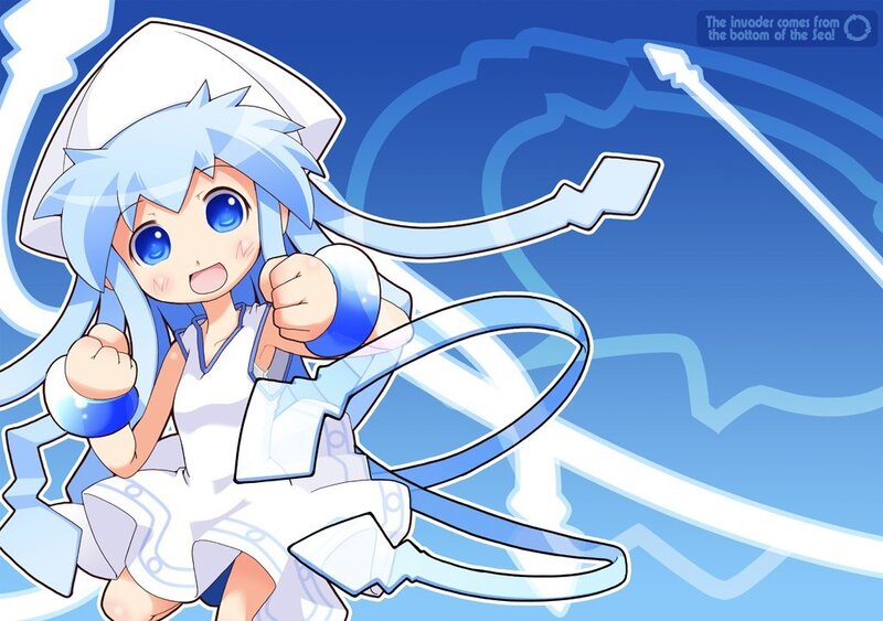 blue-haired anime girl character