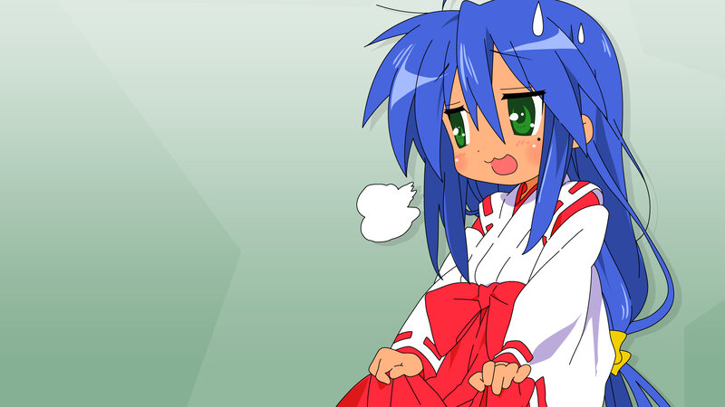 blue-haired anime girl character