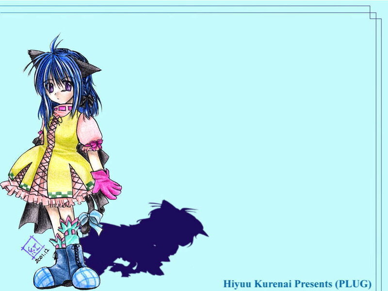 blue-haired anime girl character