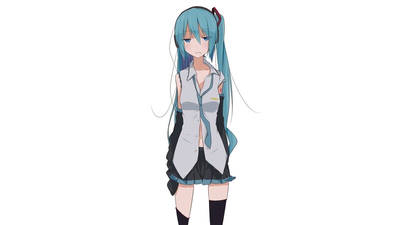 blue-haired anime girl character