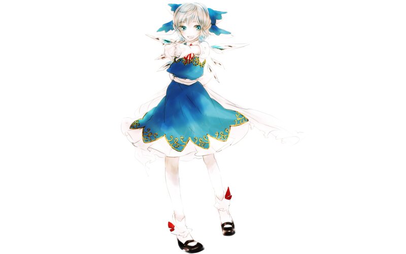 blue-haired anime girl character
