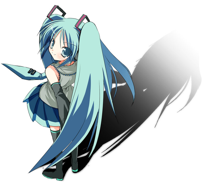 blue-haired anime girl character