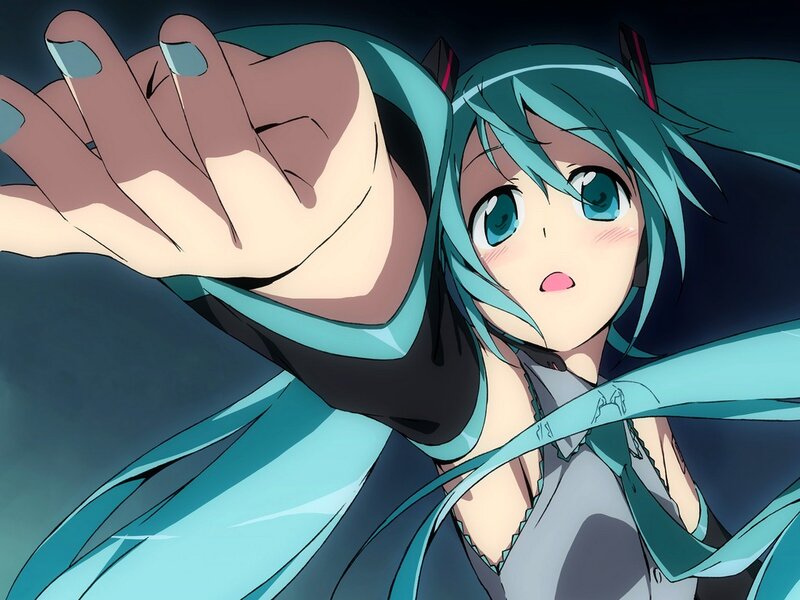 Blue-haired Anime Girl — Cyan, Dramatic, Night