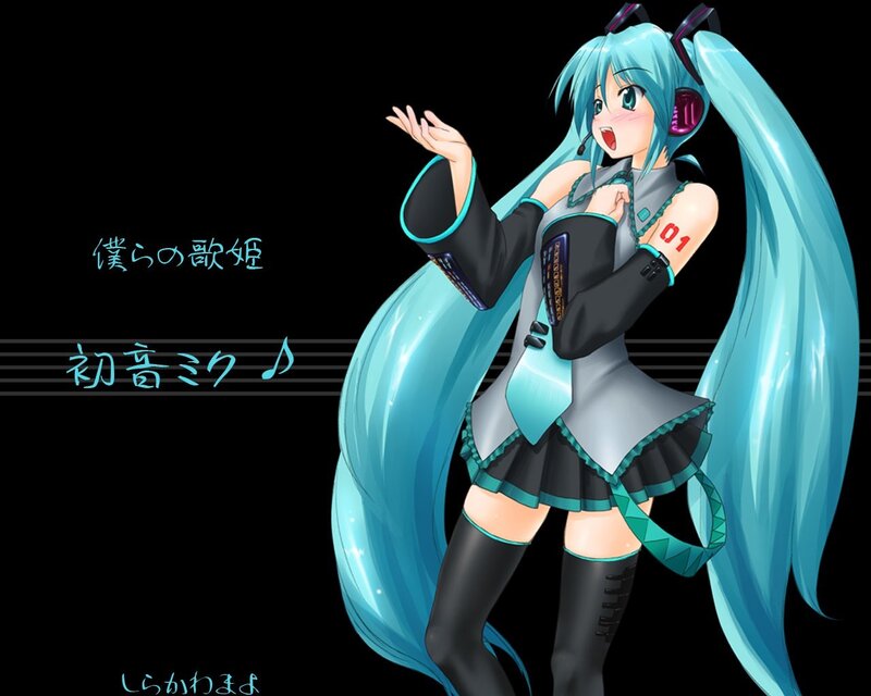 Blue-haired Anime Girl — Cyan, Energetic, Headphones, Microphone