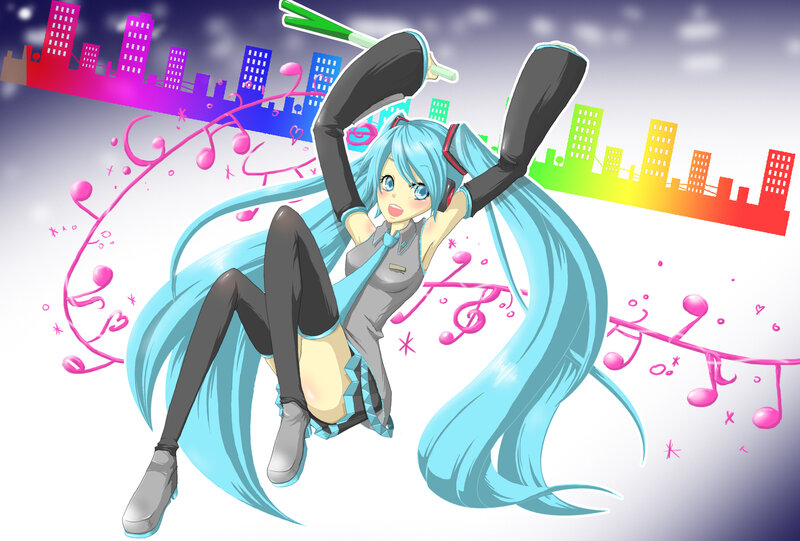 Blue-haired Anime Girl — Cyan, Energetic, Night