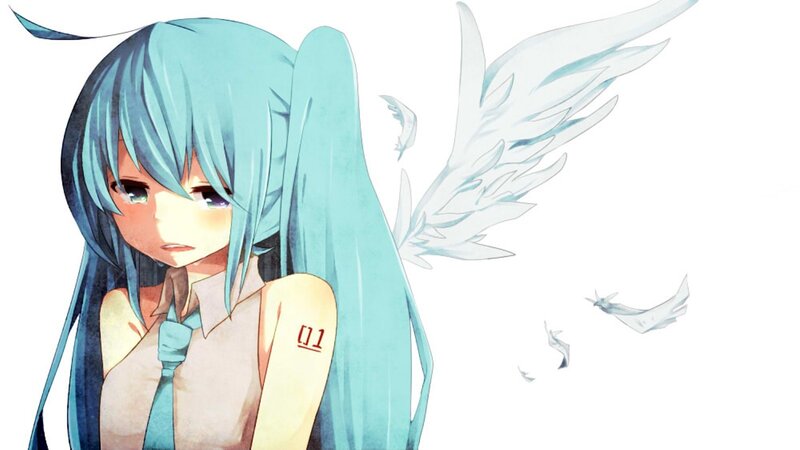 Blue-haired Anime Girl — Cyan, Melancholic