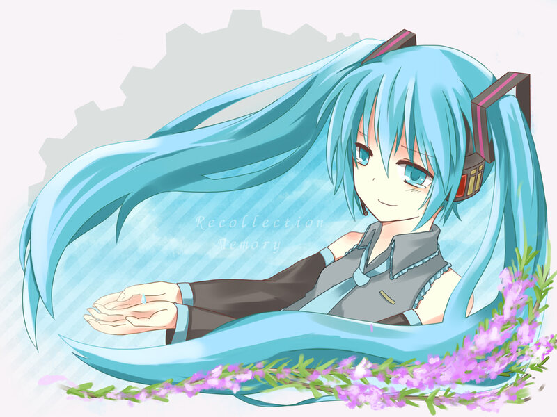 Blue-haired Anime Girl — Cyan, Serene