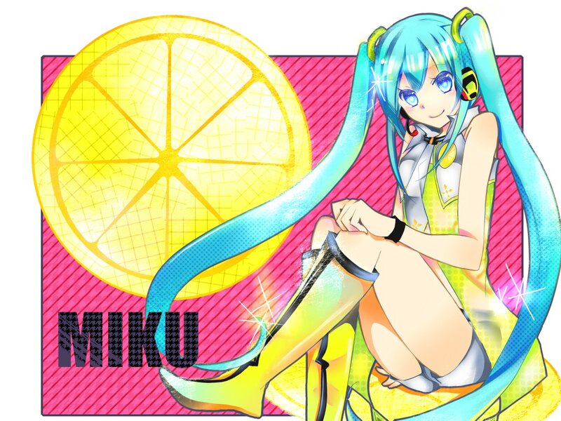 Blue-haired Anime Girl — Cyan, Vibrant