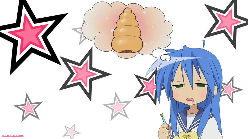 blue-haired anime girl daydreaming
