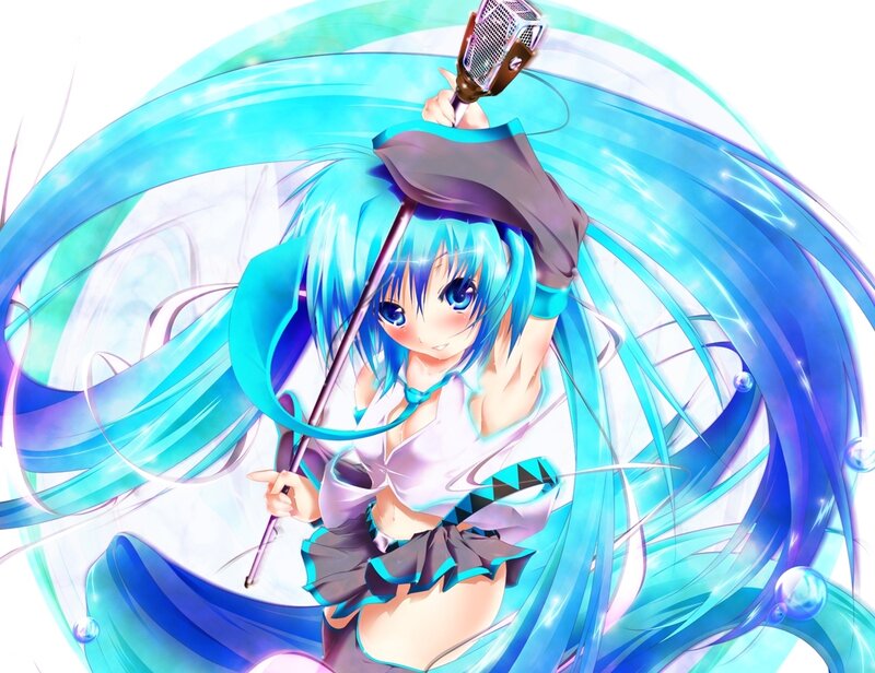 Blue-haired Anime Girl — Dynamic