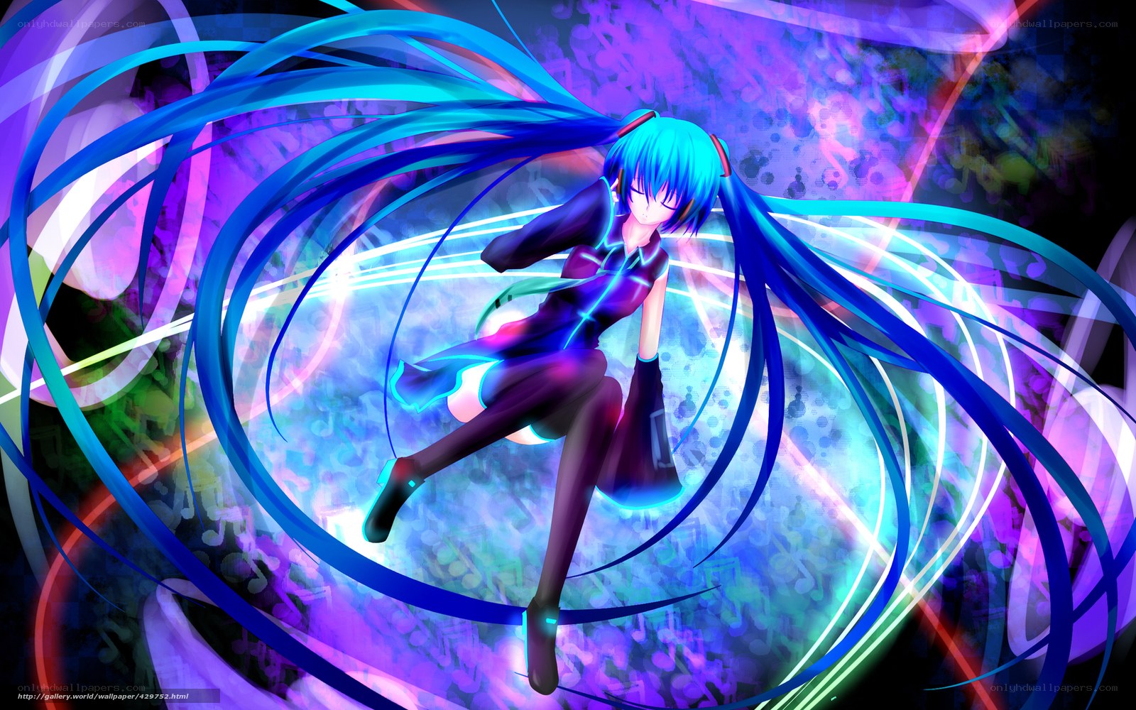 blue-haired anime girl in motion