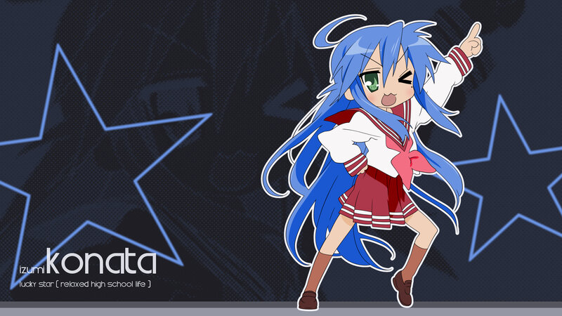 Blue-haired anime girl in school uniform