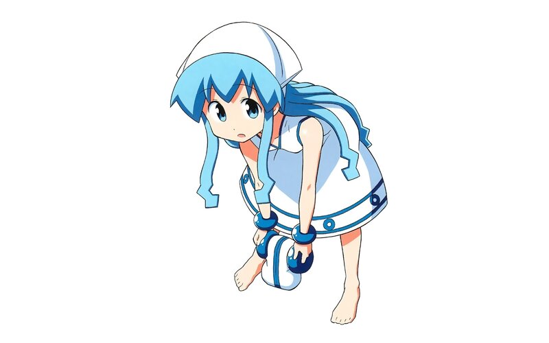 blue-haired anime girl in uniform