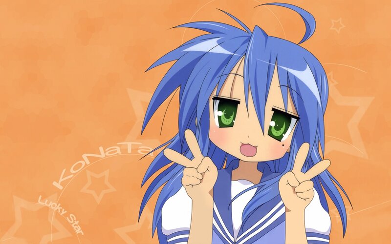 Blue-haired Anime Girl — Orange