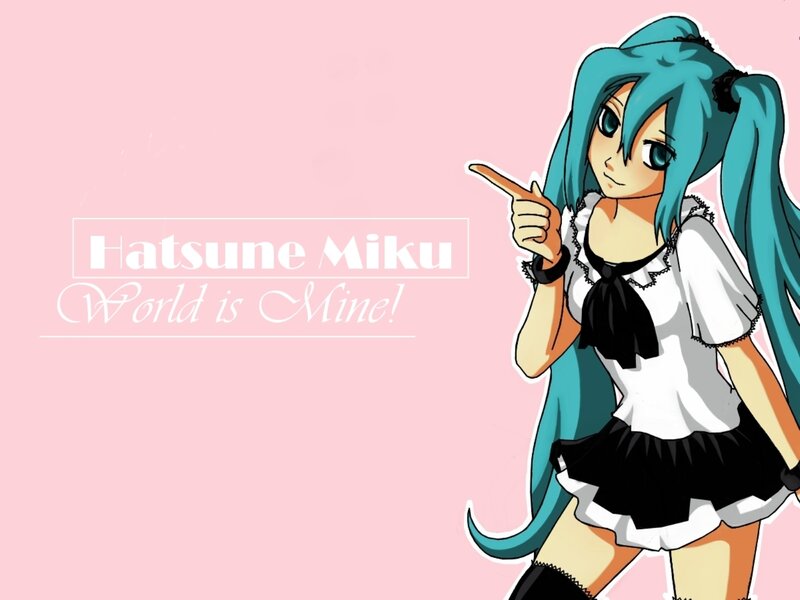 Blue-haired Anime Girl — Pink, Confident