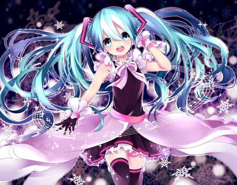 Blue-haired Anime Girl — Pink, Magical