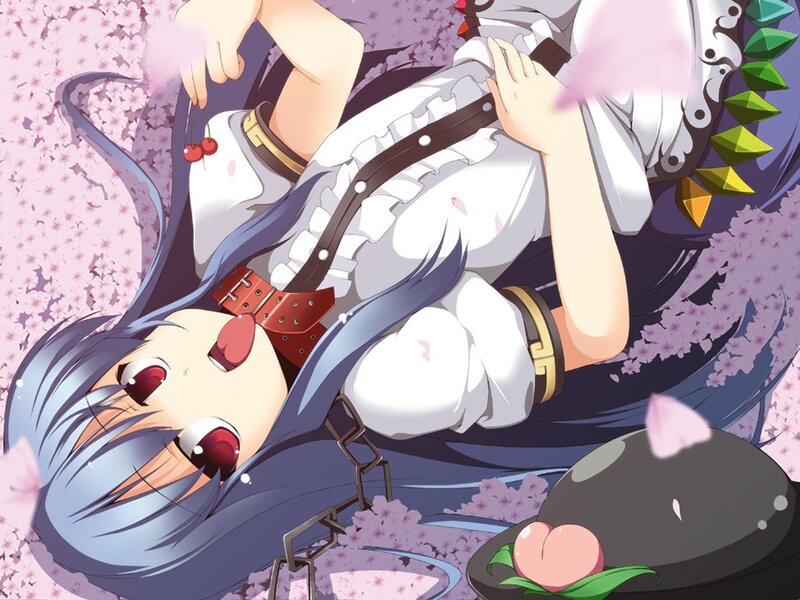 Blue-haired Anime Girl — Pink, Peaceful