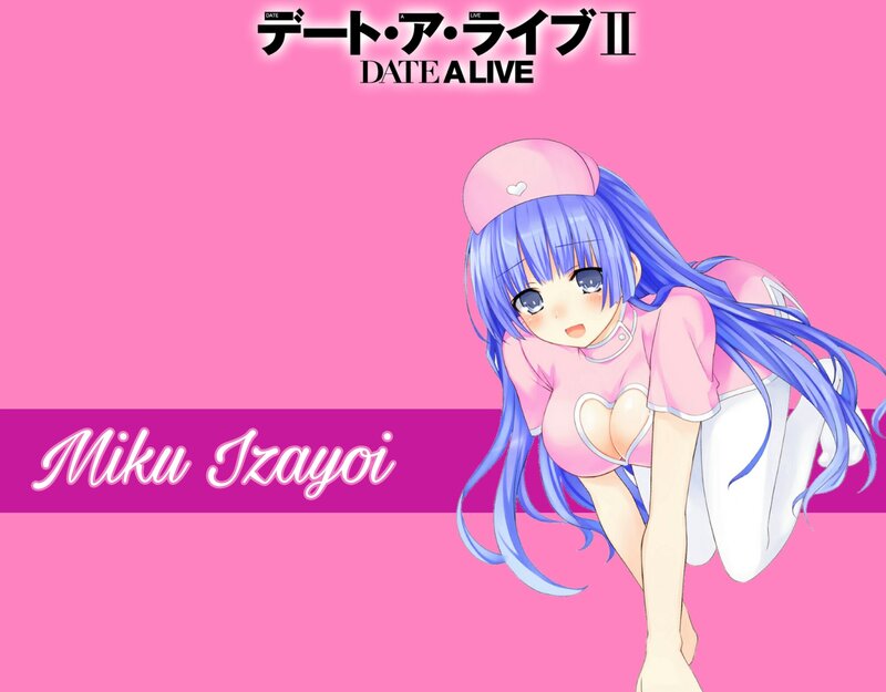 Blue-haired Anime Girl — Pink, Playful, Anime Character, Text Overlay