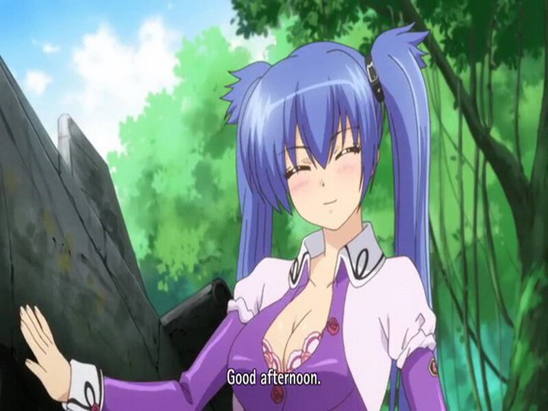 Blue-haired Anime Girl — Purple, Calm, Afternoon