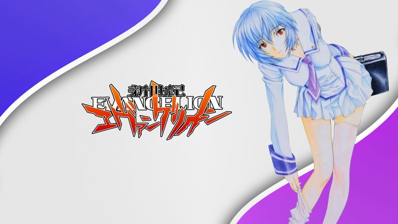 Blue-haired Anime Girl — Purple, Dramatic, School Uniform
