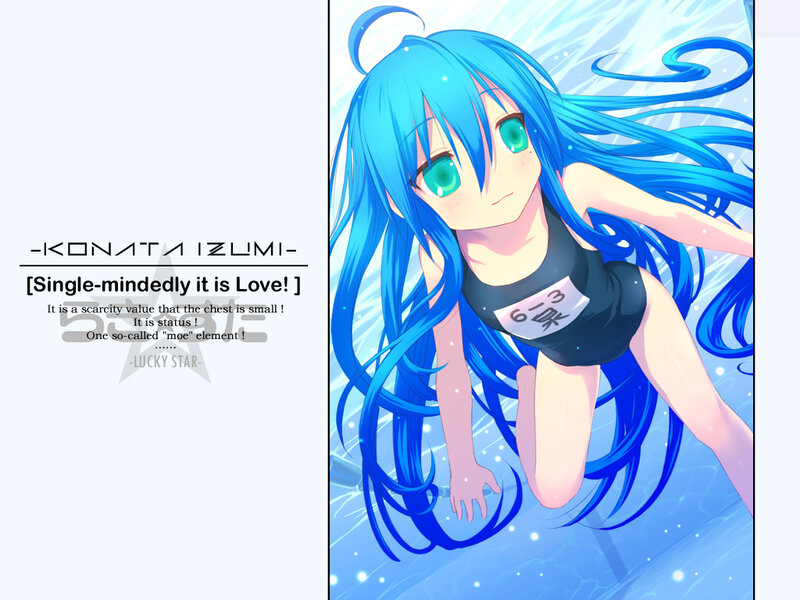 Blue-haired anime girl underwater