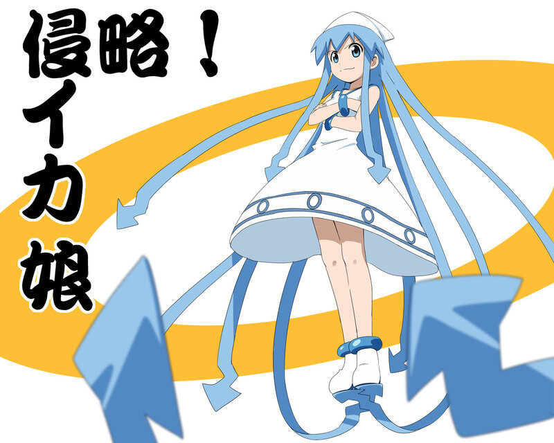 Blue-haired Anime Girl — White, Confident