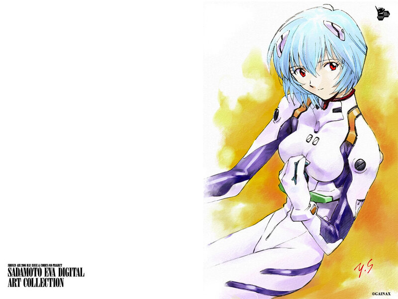 Blue-haired Anime Girl — White, Dramatic, Digital Art